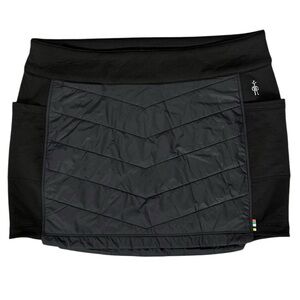 Smartwool Women’s Black Quilted Wool Insulated Pull On Smartloft Skirt Sz Large